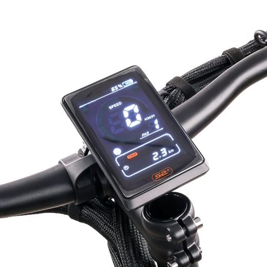 The S2+ display fitted on the Cruiser V2 bar, over the stem